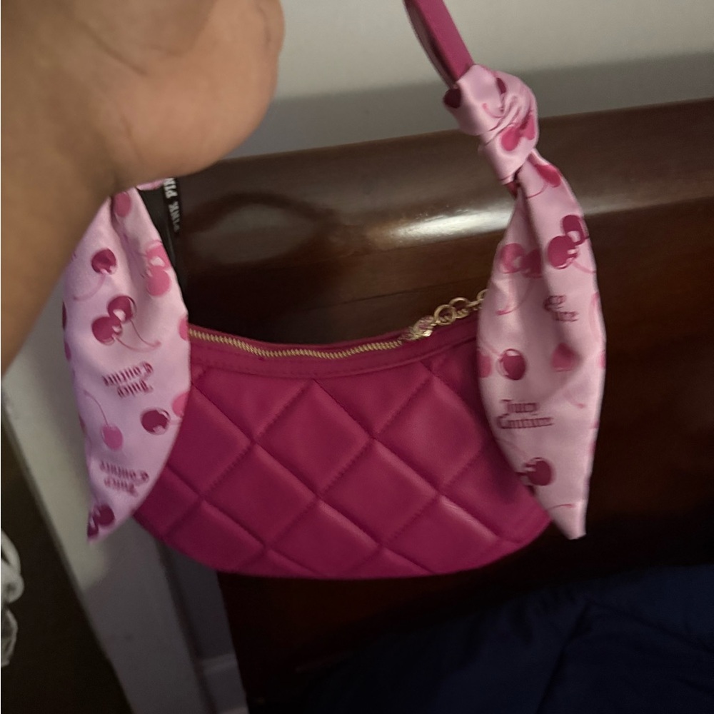 Juicy Couture Fuchsia Quilted Shoulder Bag